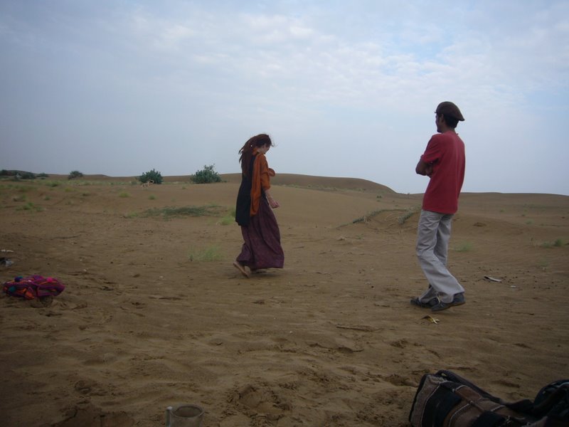 The long-term Desert-View resident and the Internet Cafe guy 'Om'.